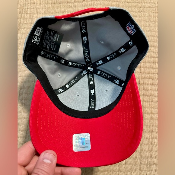 Kansas City Chiefs New Era 9forty Gray And Red Mens SnapBack Hat. NWT - Picture 6 of 7